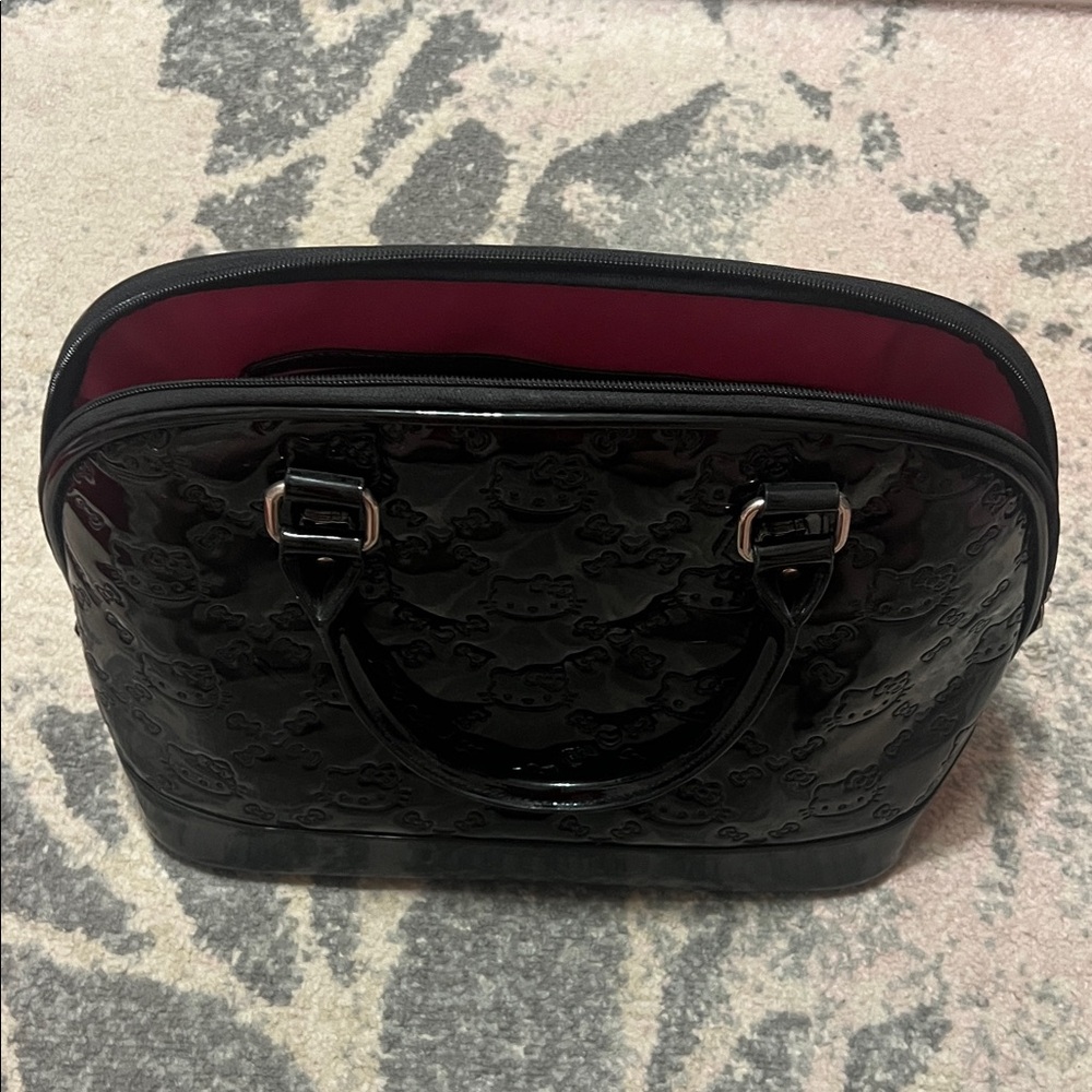 Hello Kitty Black Patent Dome Satchel - Picture 3 of 5
